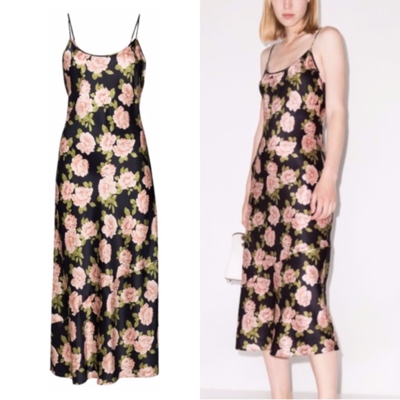 NEW Reformation Alisal Silk Dress Rosalia Medium - Picture 1 of 14
